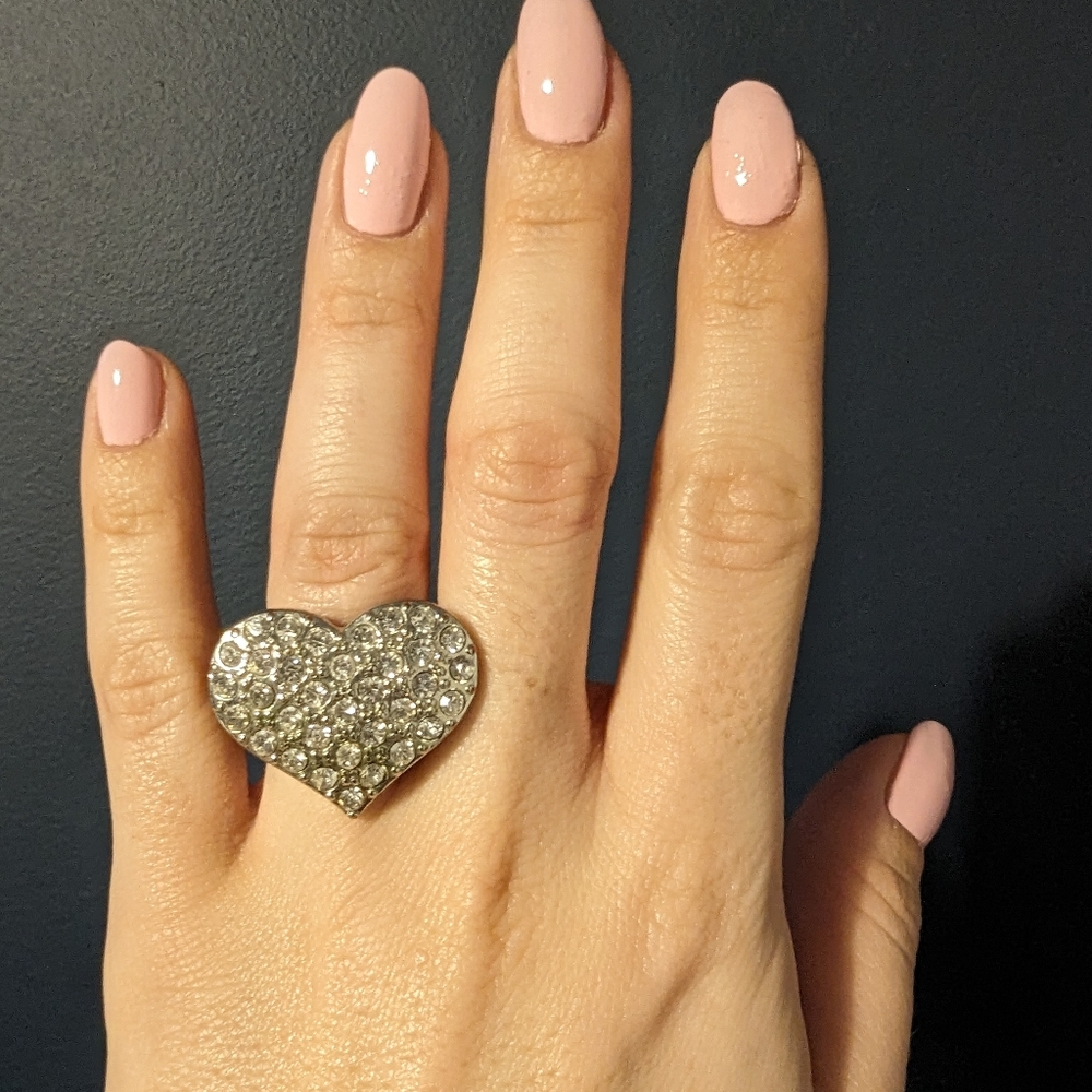 Heart Rhinestone Ring